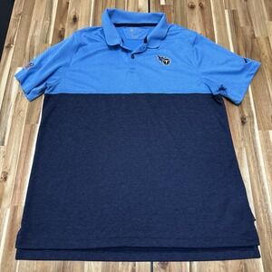 Tennessee Titans Polo Shirt Mens XL Nike Blue On Field NFL Football DriFit